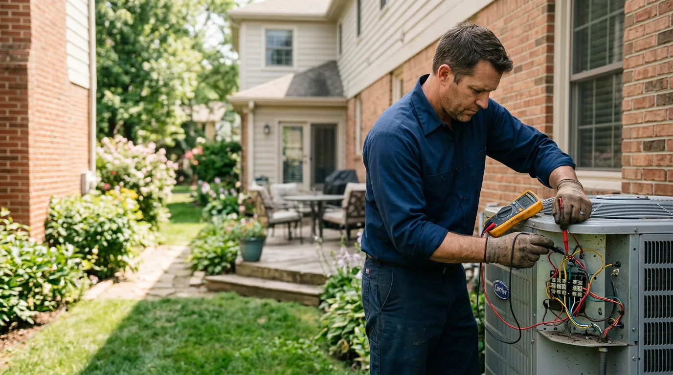 HVAC technician working near Groveland, NY